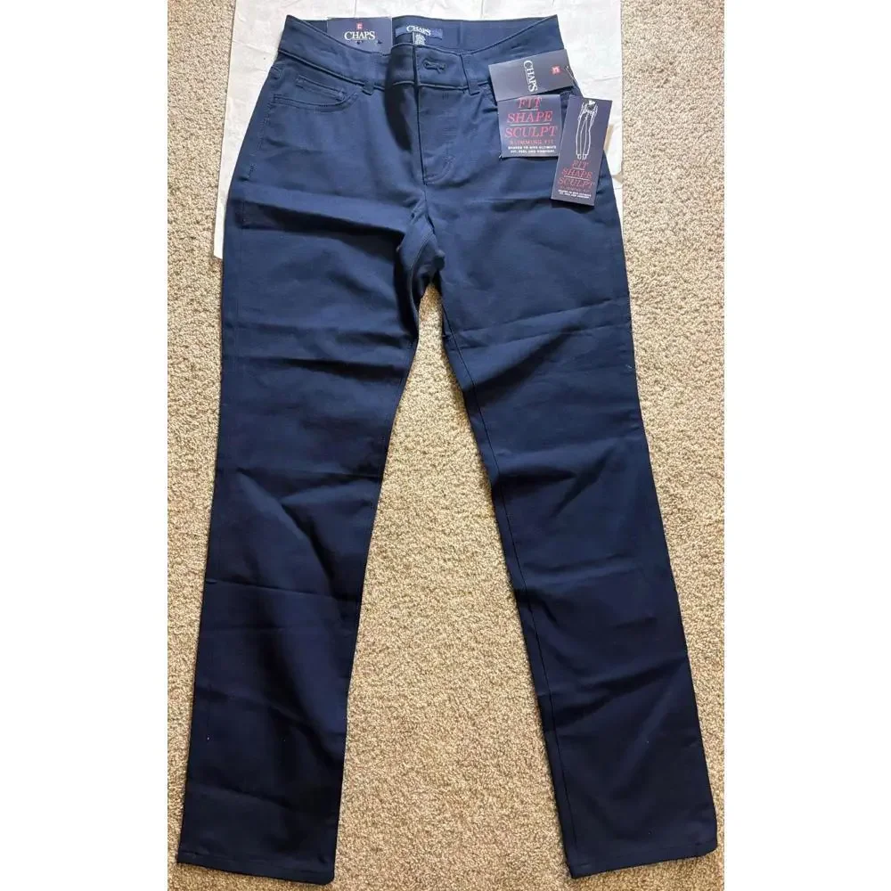 Chaps Women's Navy Pants Size 4R NWT - Picture 1 of 3